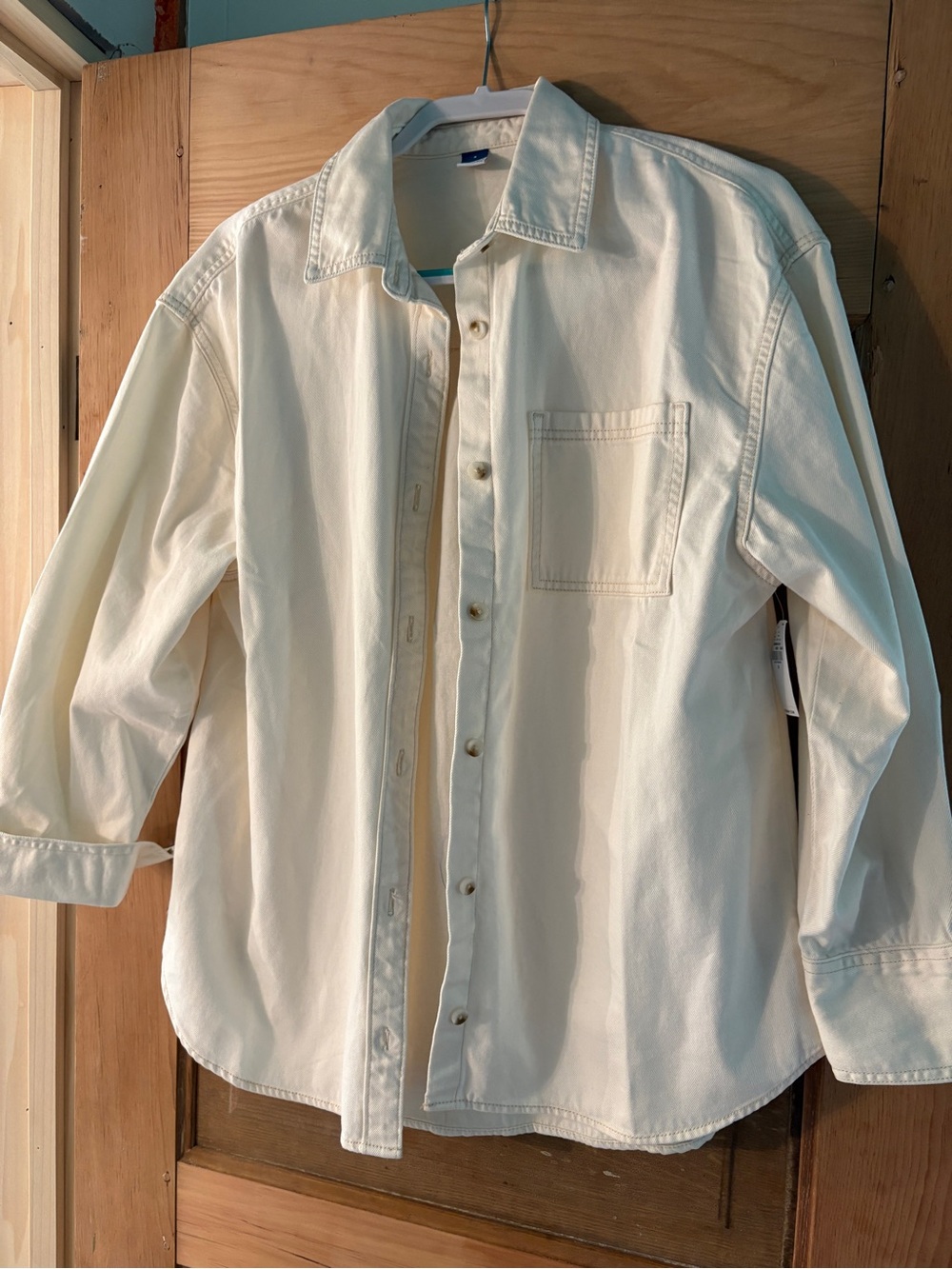 Old Navy Boyfriend Button-Down Jean Tunic 100% Cotton